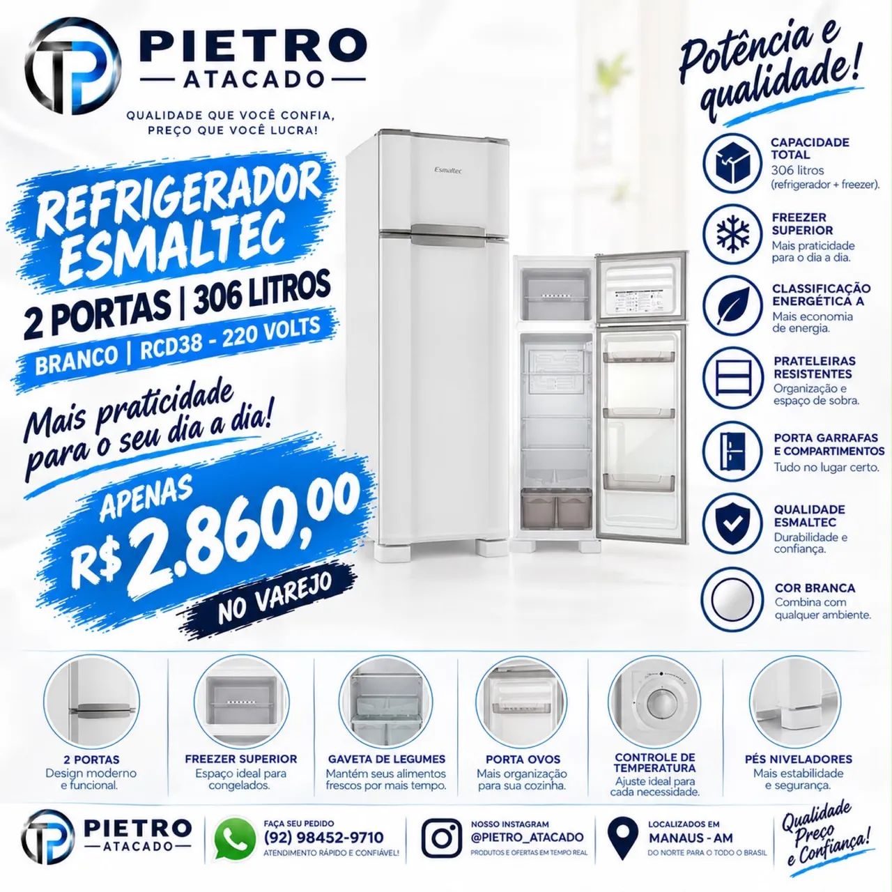 Galadeira Esmaltec 2 Portas