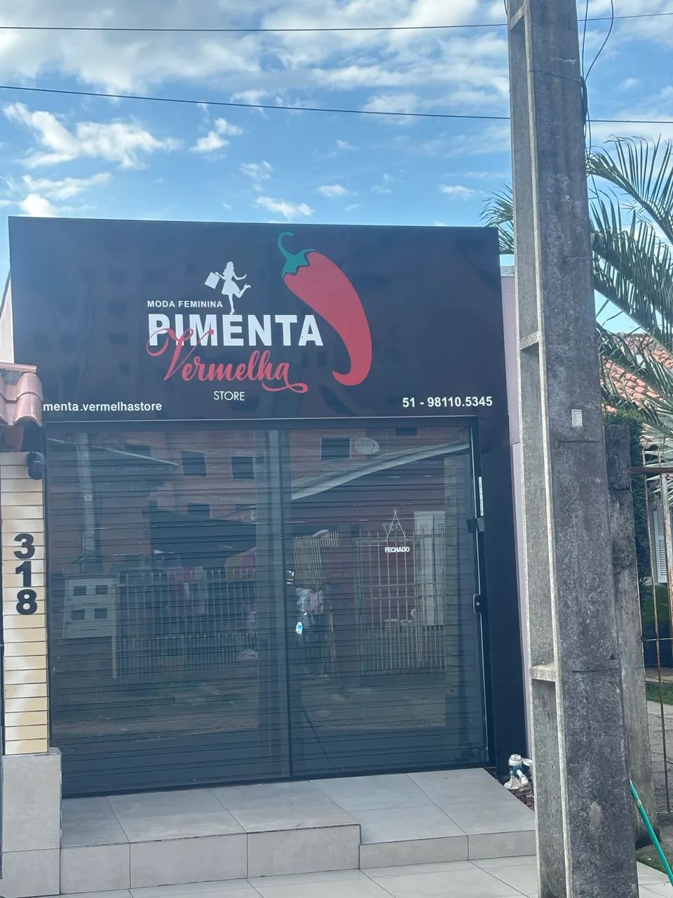 Fachada/ Placa para loja em ACM