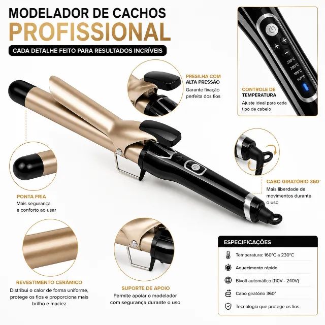 Modelador de Cachos Profissional - Foto 4