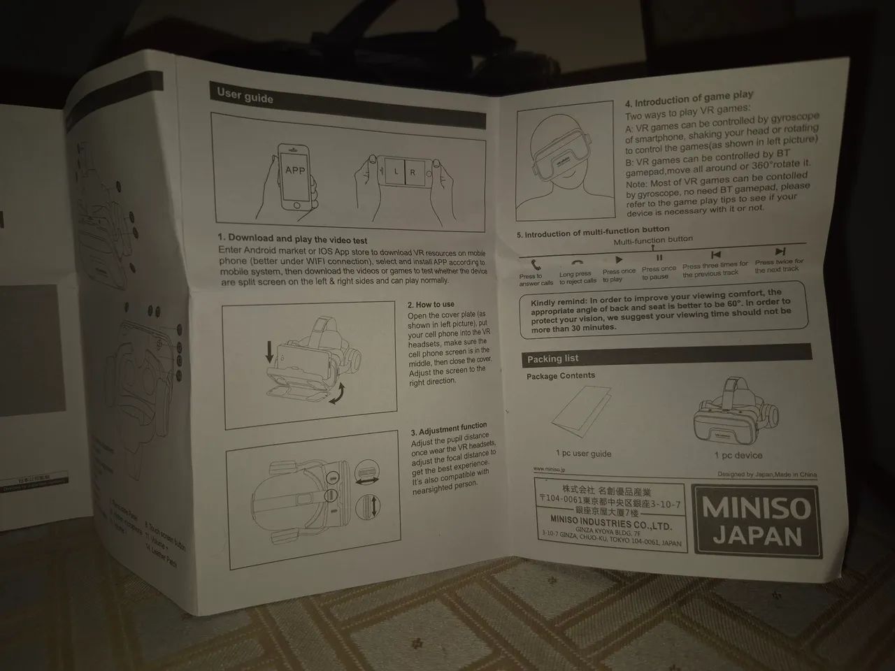 Óculos de realidade virtual MINISO - Foto 2