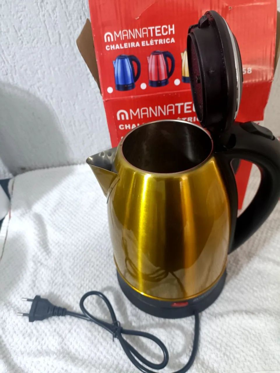 R$49,99 chaleira elétrica jarra eletrica 127v 2000wats novo ferver água  - Foto 3