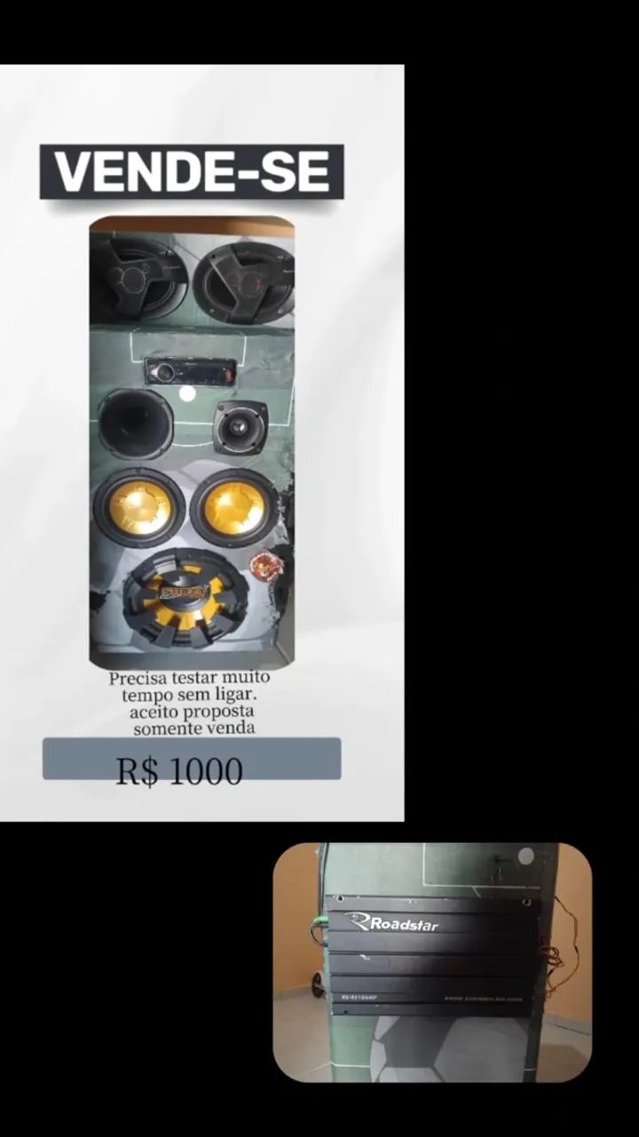 Equipamento de som vendo separado também 