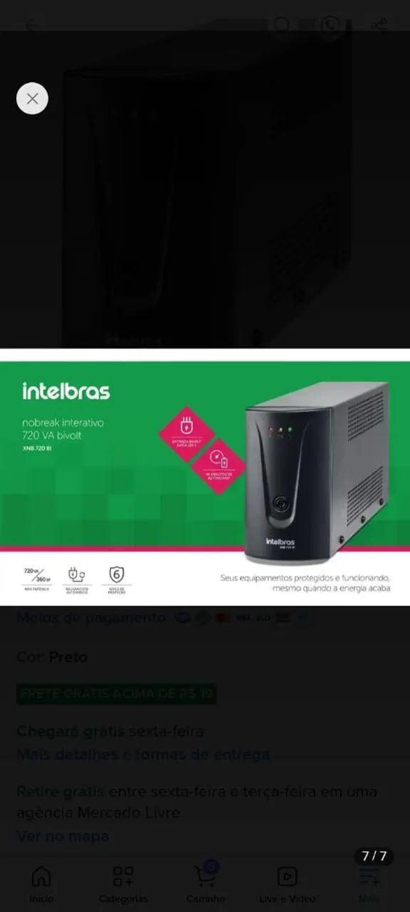 Nobreak Intelbras bivolt 720 xnb - Foto 3