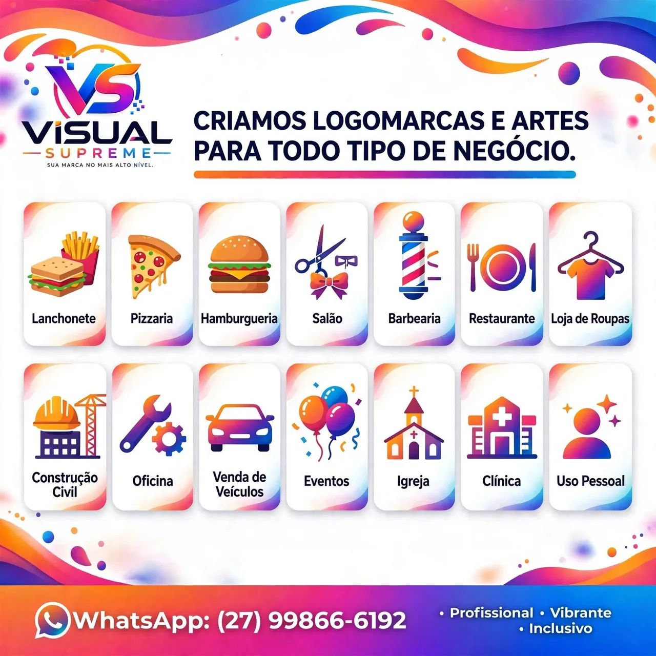LOGOMARCA E ARTES DIGITAIS - ENTREGUE NO SEU WHATSAPP - VISUAL