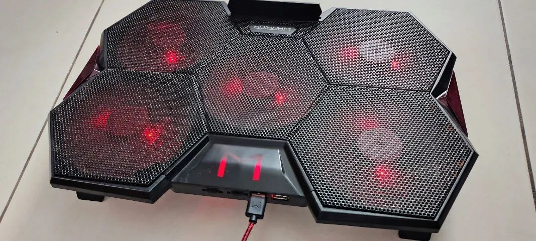 Cooler Colmeia Notebook Led Gamer Lothaire Warrior - AC327 (Usado) - Foto 3