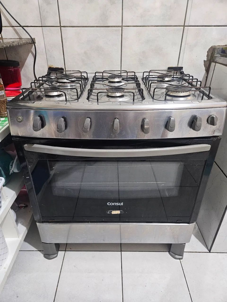 Fogao Consul 06 Bocas , Inox, com Acendimento Automático. 