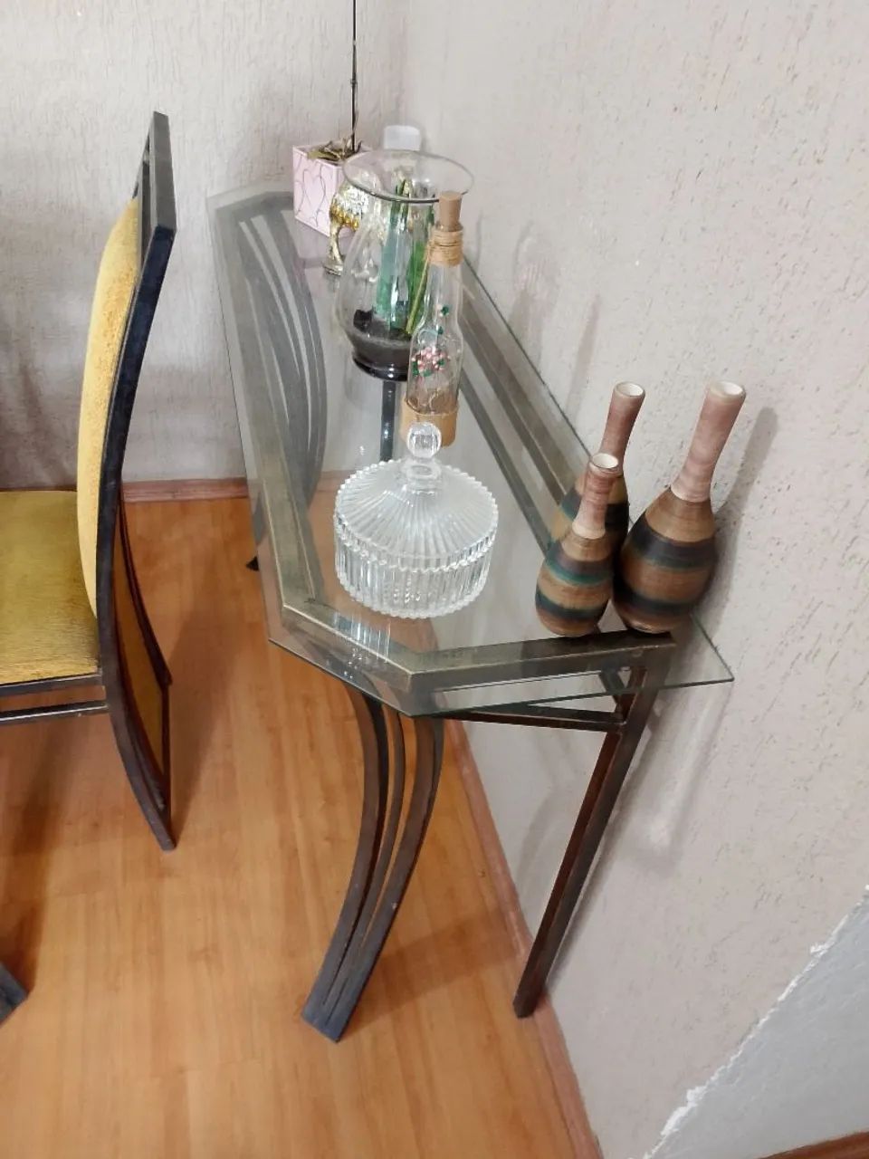 Mesa jantar vidro, ferro e aparador  - Foto 4