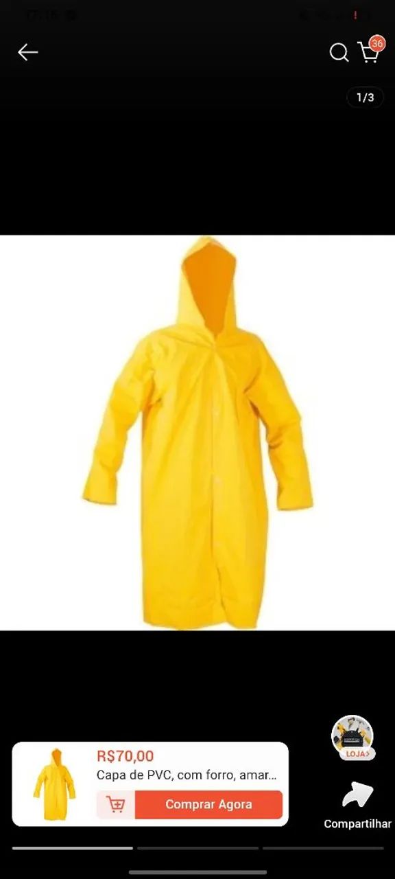 CAPA DE CHUVA PVC - Foto 3