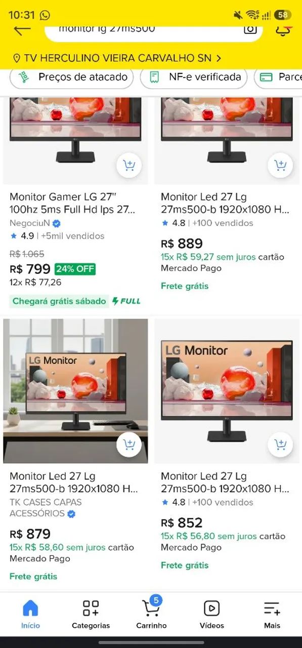Monitor LG 27 polegadas- Novo - Foto 3