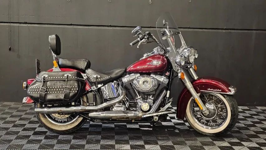 Harley Davidson Heritage Softail Classic FLSTC 2014 Vermelha - Foto 3