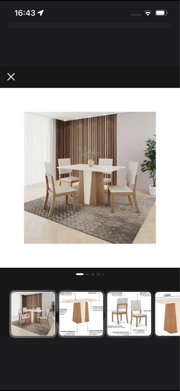 Vendo mesa com 4 cadeiras - Foto 2