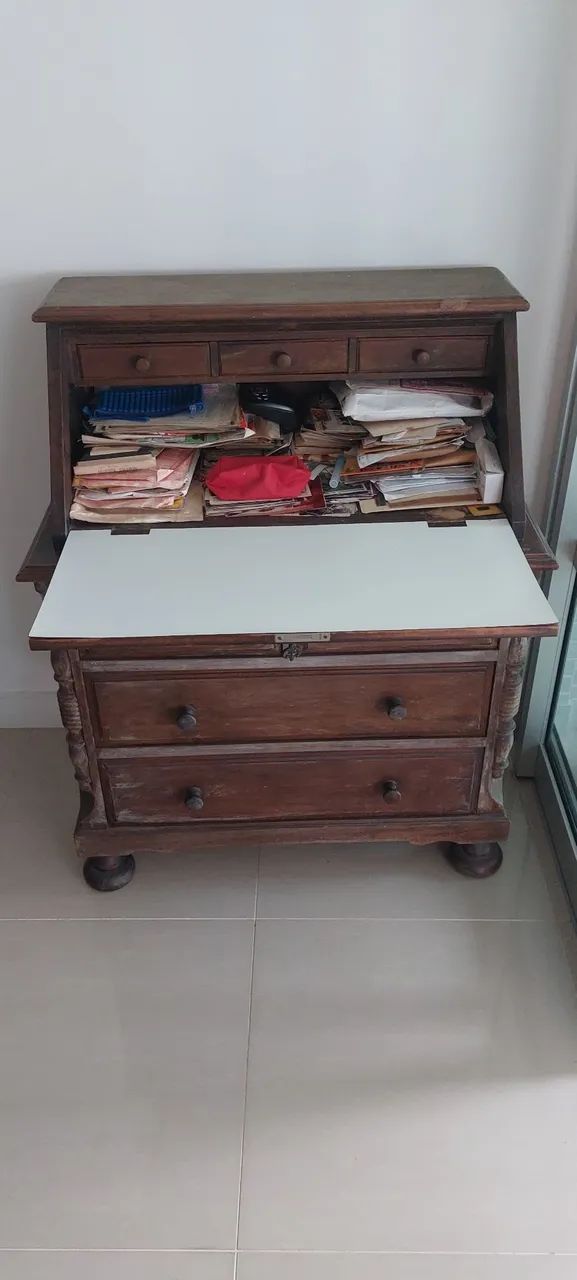 Escrivaninha com gaveteiro vintage  - Foto 2