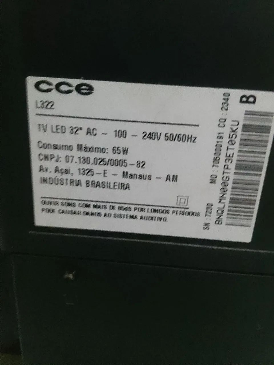Televisão Led TV 32 polegadas ( NAO E SMART) - Foto 3
