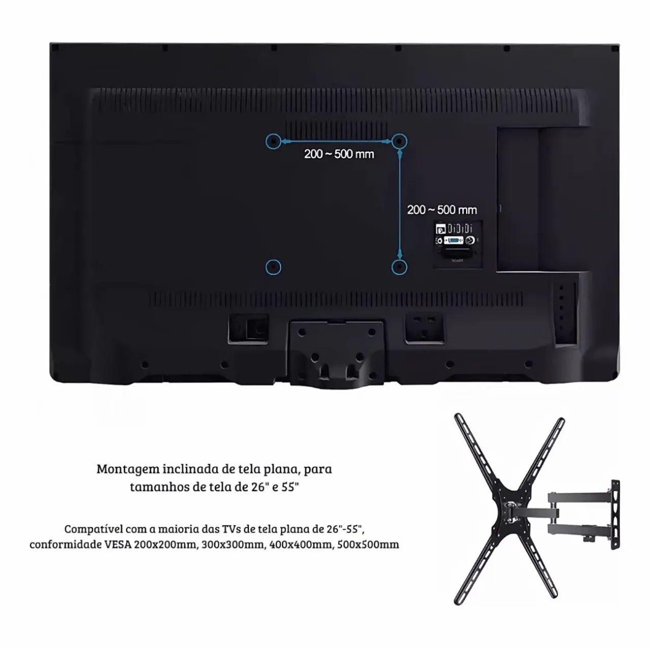 Suporte universal articulado de parede para Tvs de 16-55 polegadas - Foto 5