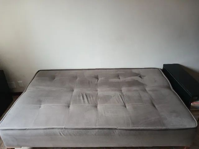 Sofá-Cama Casal Cinza, Bem Conservado - Foto 5