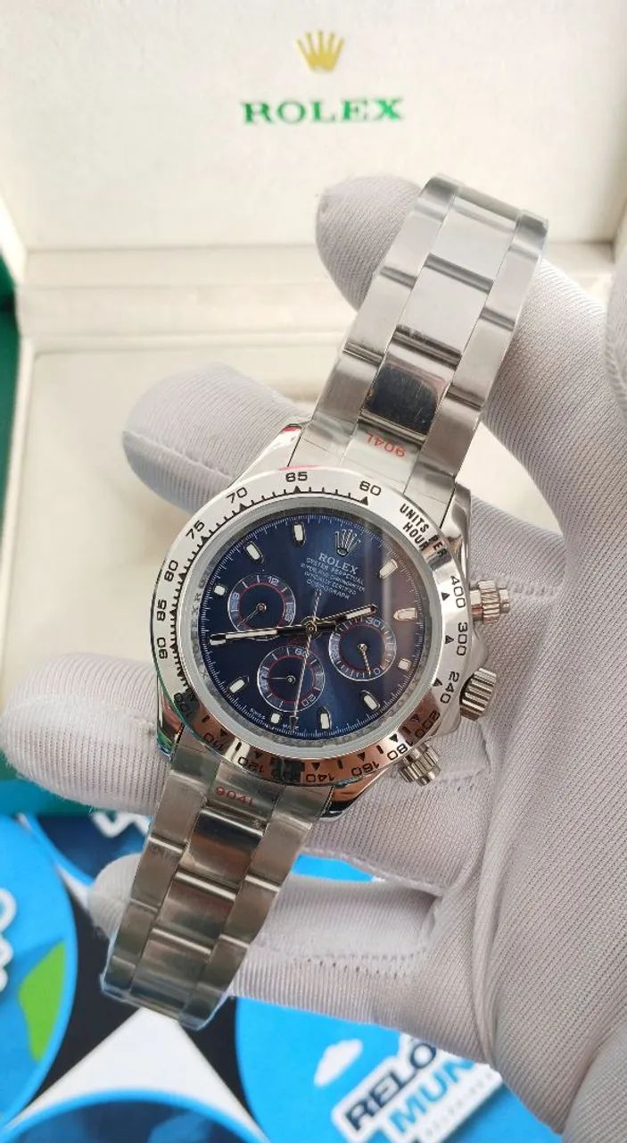 RELÓGIO DAYTONA FUNDO AZUL MARINHO AUTOMÁTICO  - Foto 5