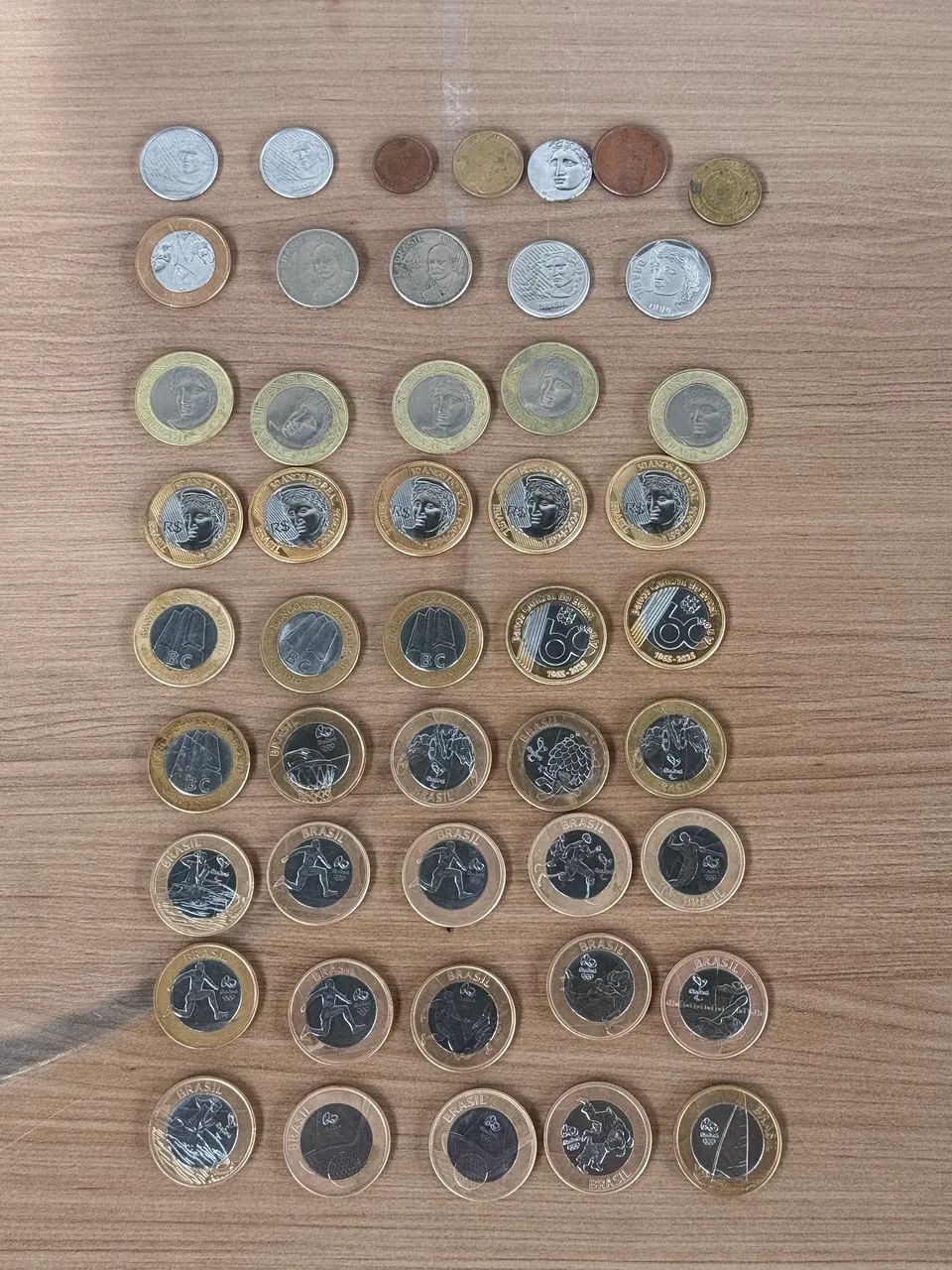 Moedas antigas, especias e comemorativas 