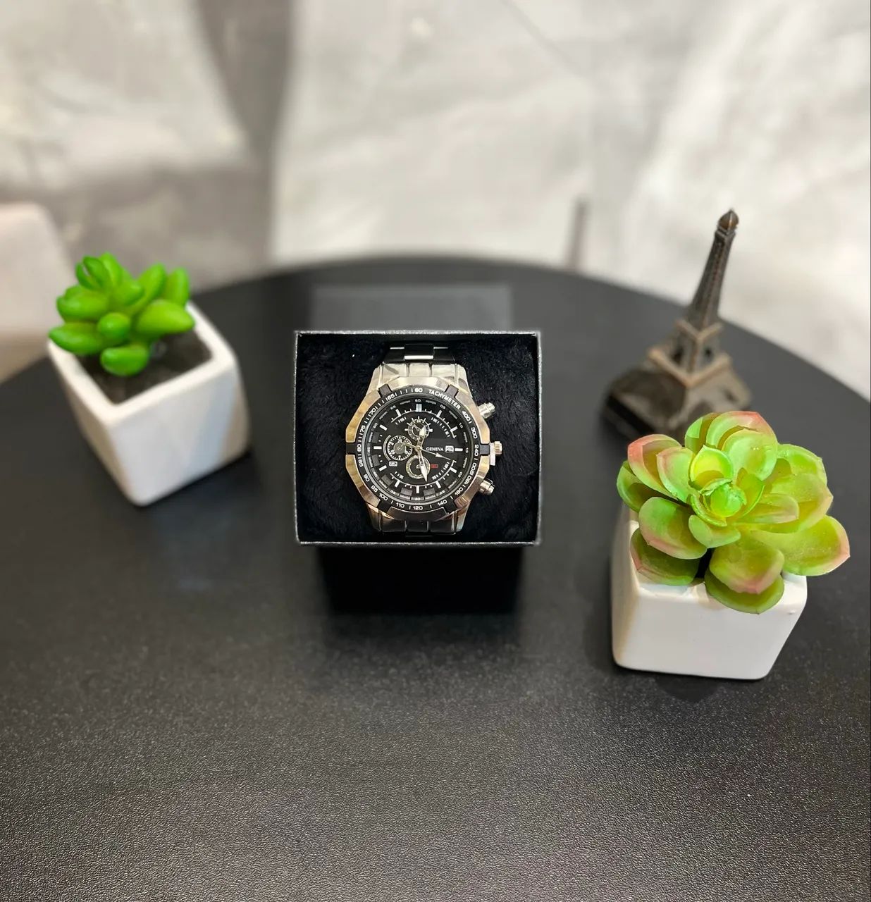 Relógio Masculino Geneva Aço Inox Prata - Foto 3
