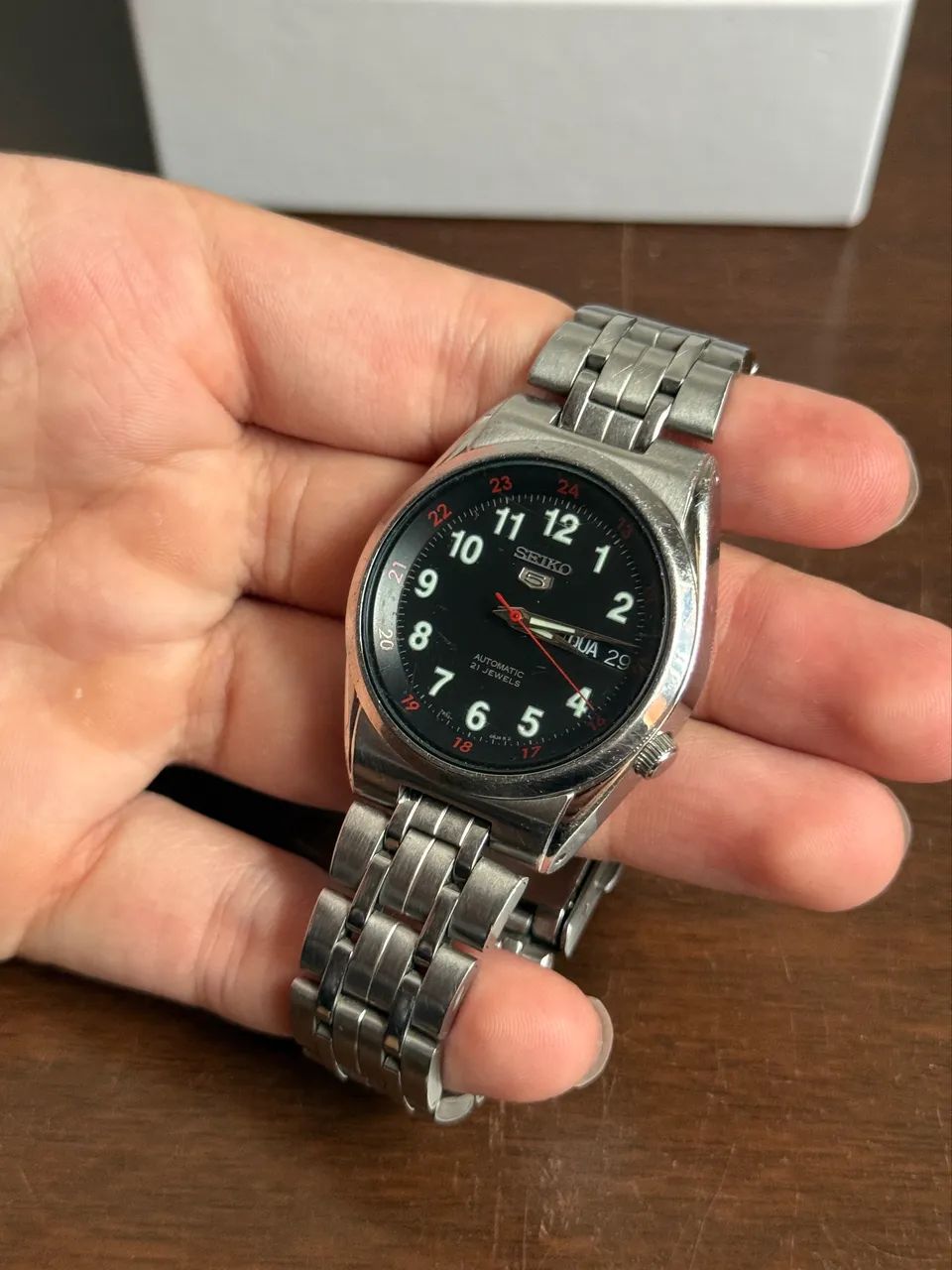 SEIKO 7S26-3050 稼働品 Relogio Seiko 5 Automático 7S26 - Com caixa e gomos extras