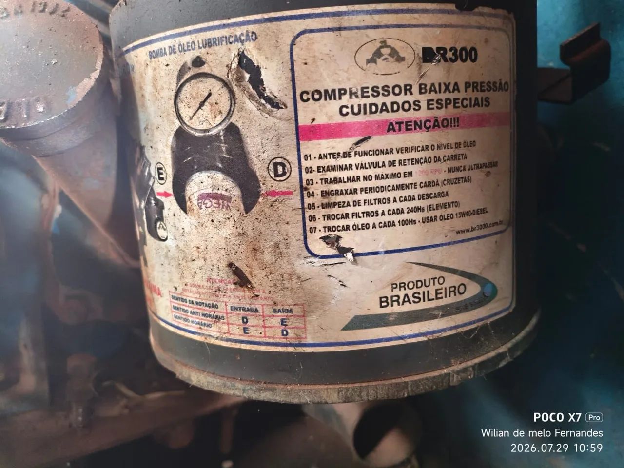 Compreensor descarga cimento BR300 - Foto 4