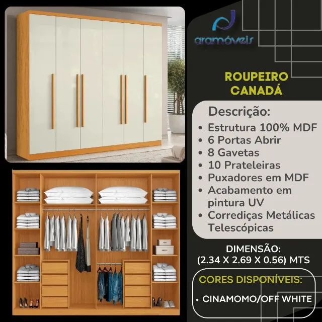 Guarda Roupas Canadá Novo