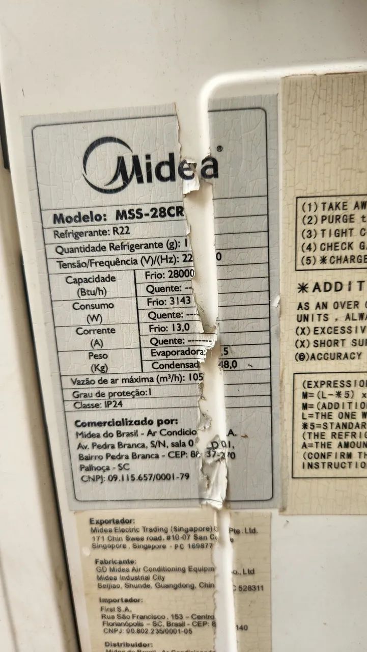 AR MIDEA 28000BTU USADO - Foto 2
