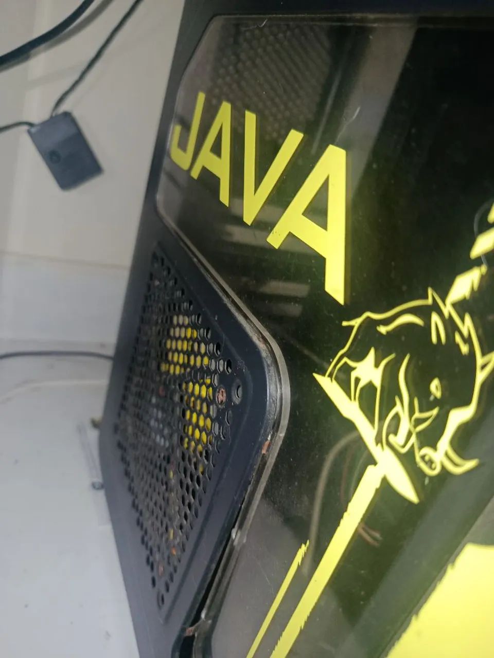 Gabinete Gamer Pcyes Mid Tower Java Amarelo - Foto 3