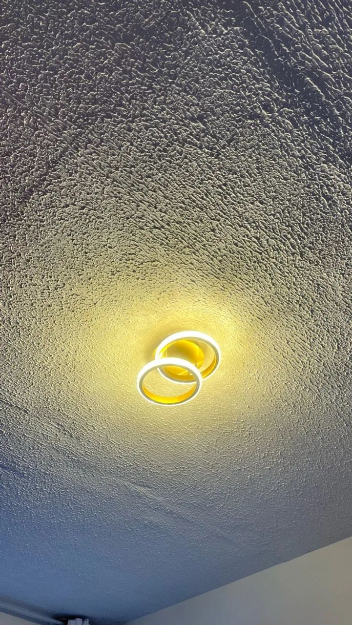 LUMINÁRIA CRAVEJADA DOURADA COM 3 cores  - Foto 3