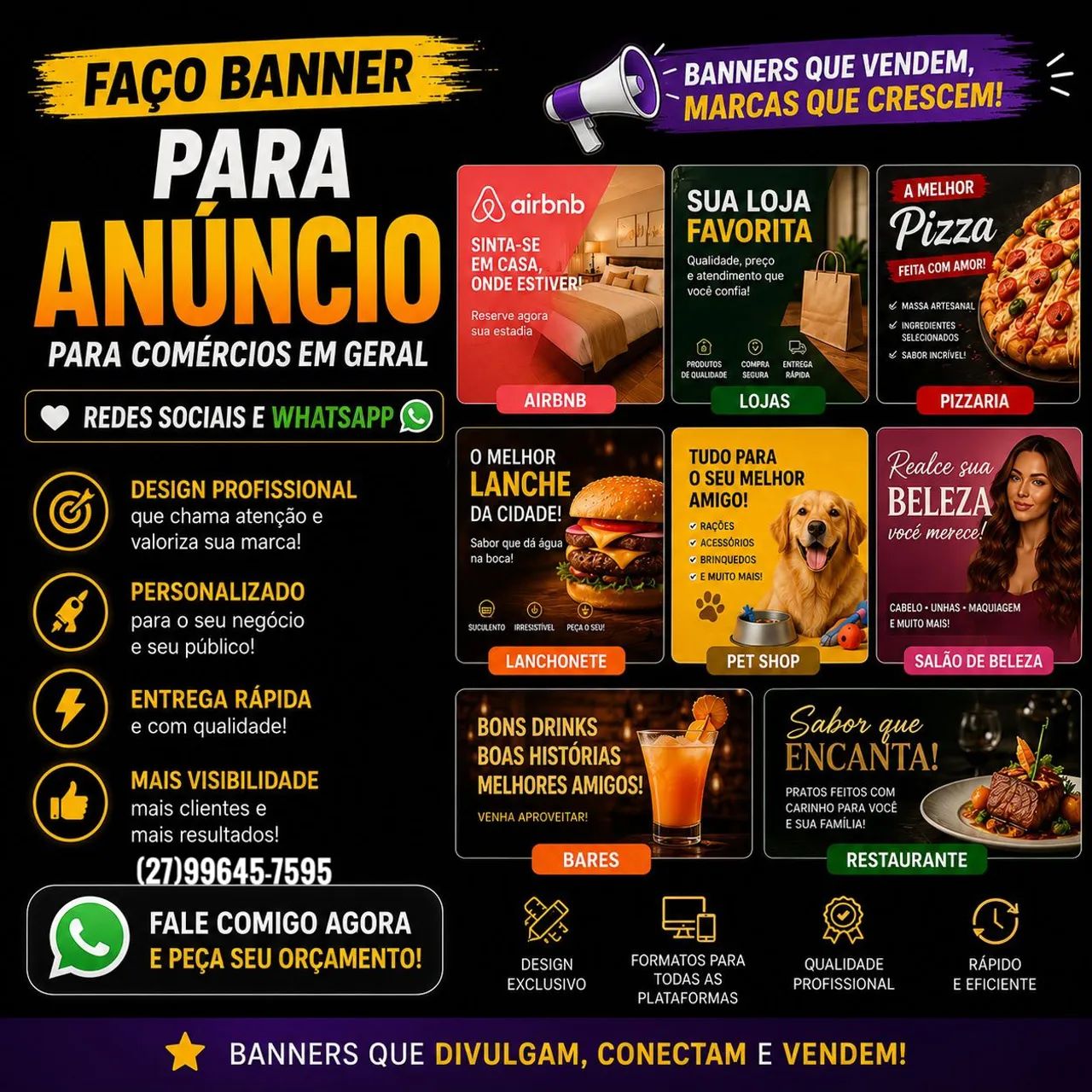 Criamos e editamos fotos para seu comércio 
