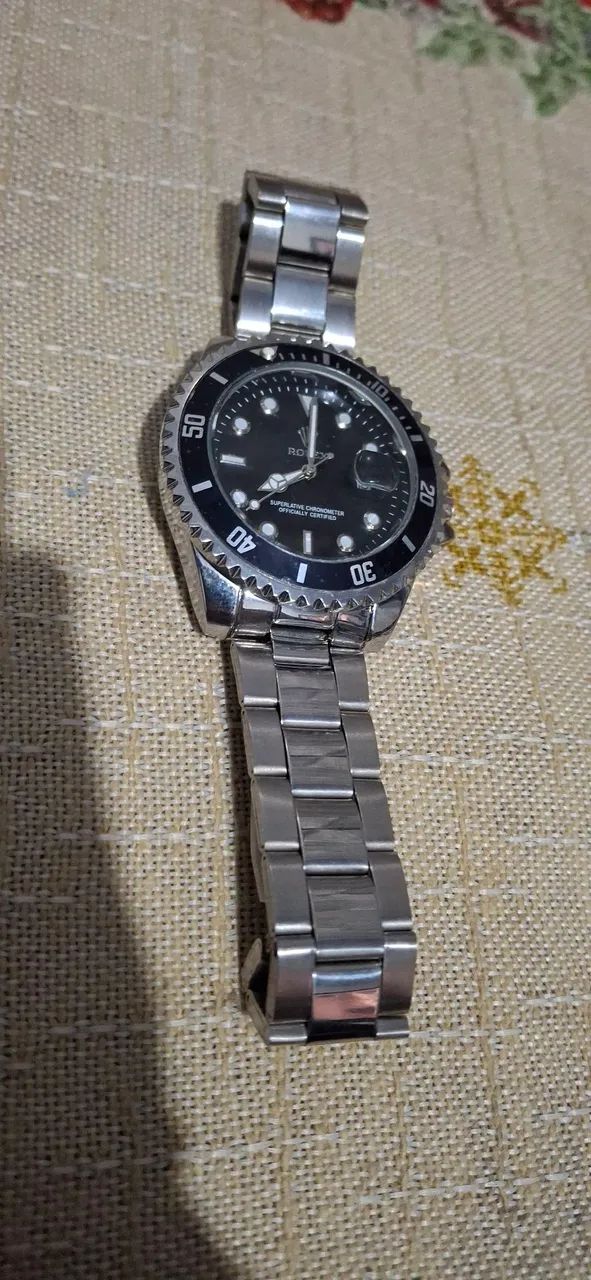 Relógio de Pulso Masculino Prata - Foto 2