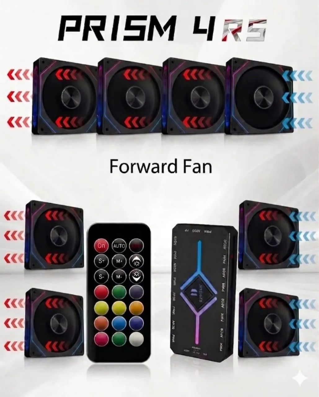Kit 8 Fans Prsim ARGB+controladora