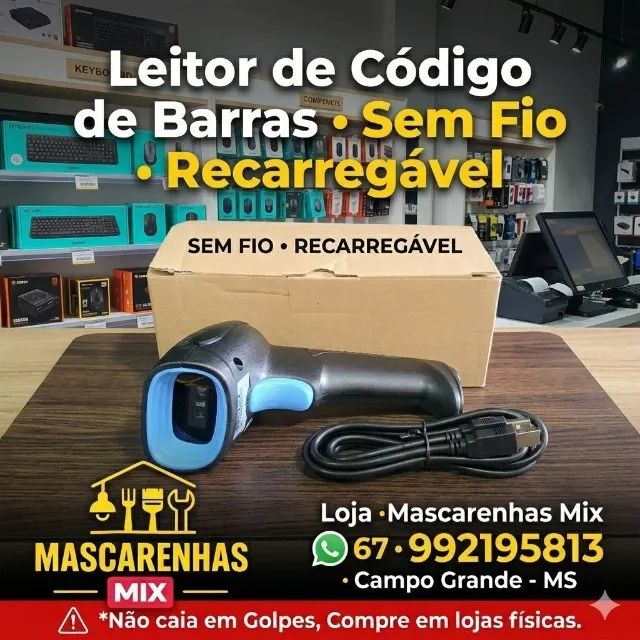 Leitor de Códigos de Barras SEM FIO Cod: 0145