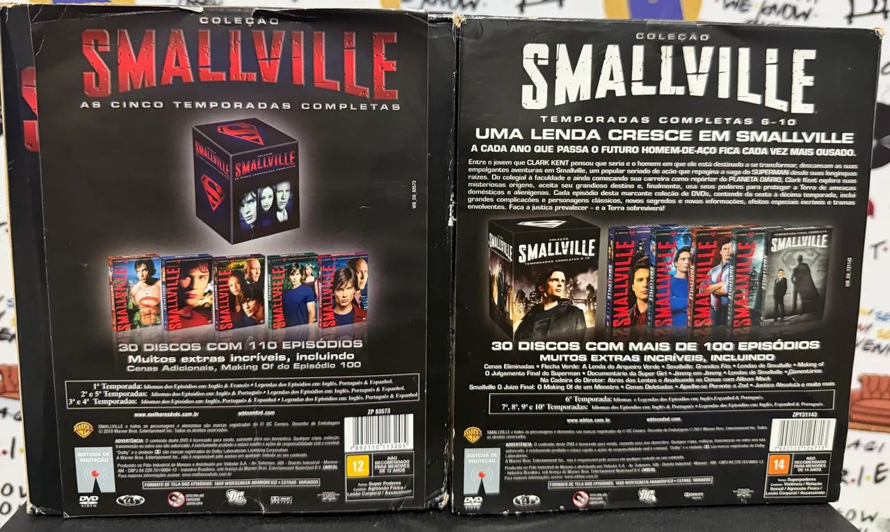 BOX DVD SMALLVILLE A SERIE COMPLETA (1 A 10 TEMPORADAS) - CDs
