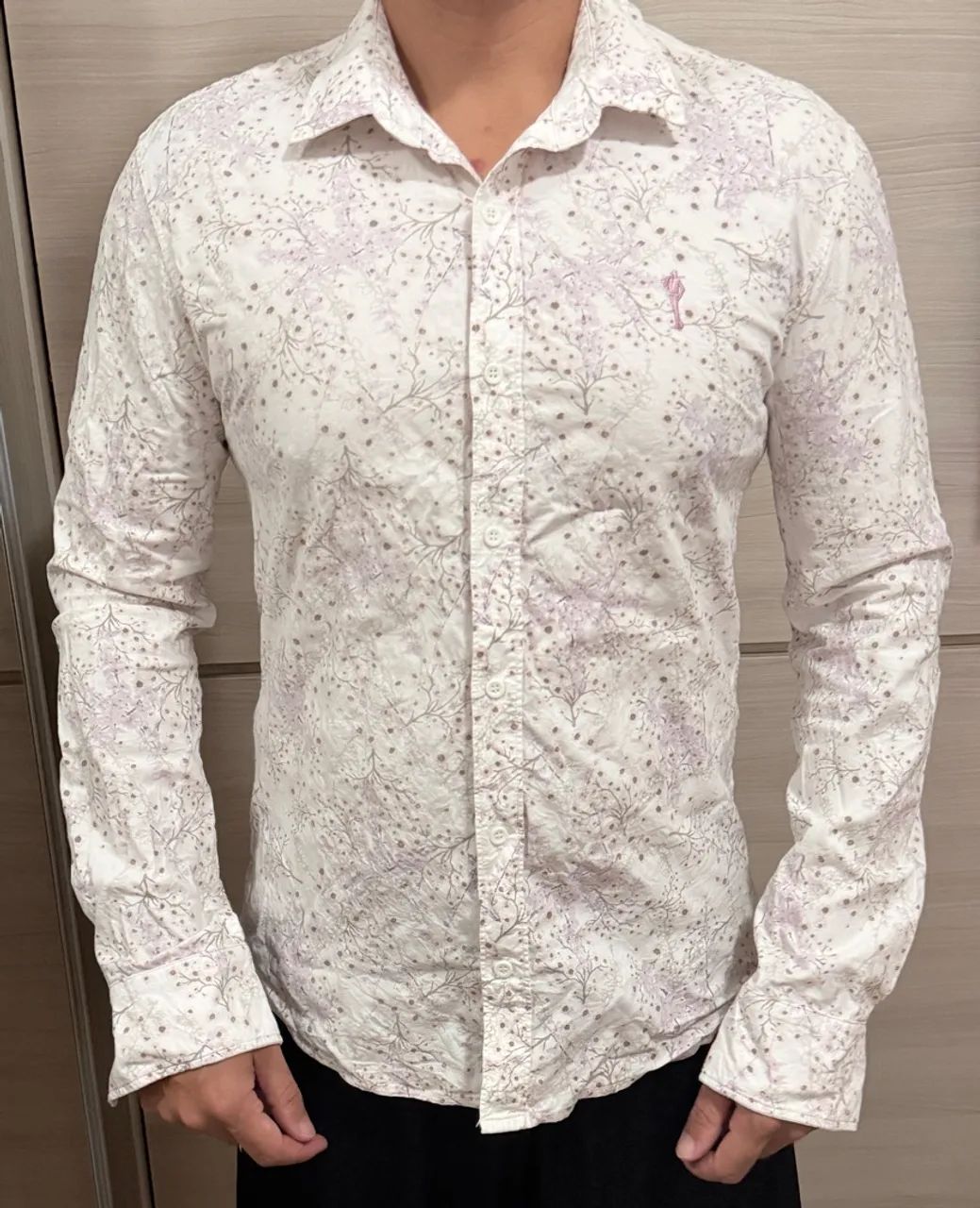 Camisa Social Manga Longa Estampada Z-O - Foto 3