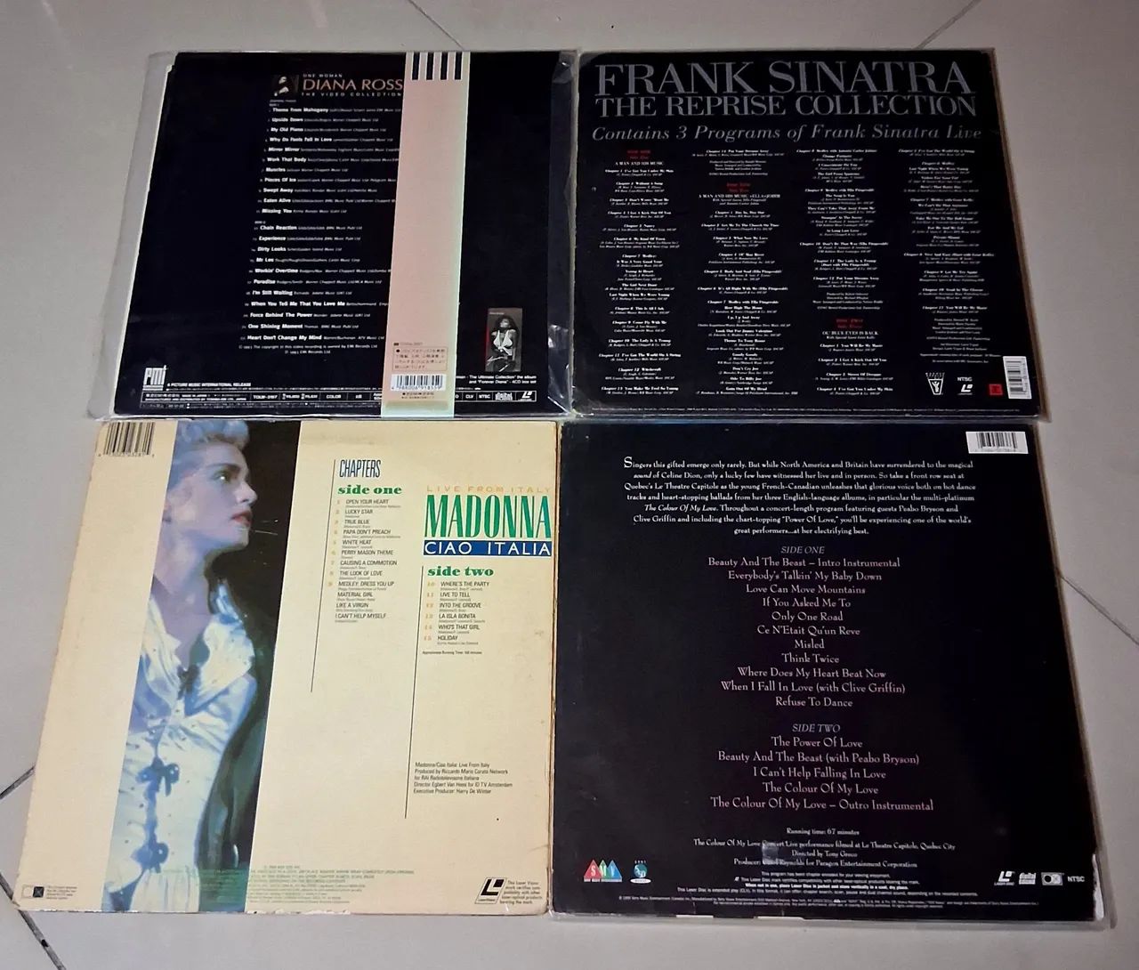 Laser Disc  Madonna Celine Sinatra Diana Ross A Bela e a Fera Ghost Priscilla Lote 7 LD - Foto 4