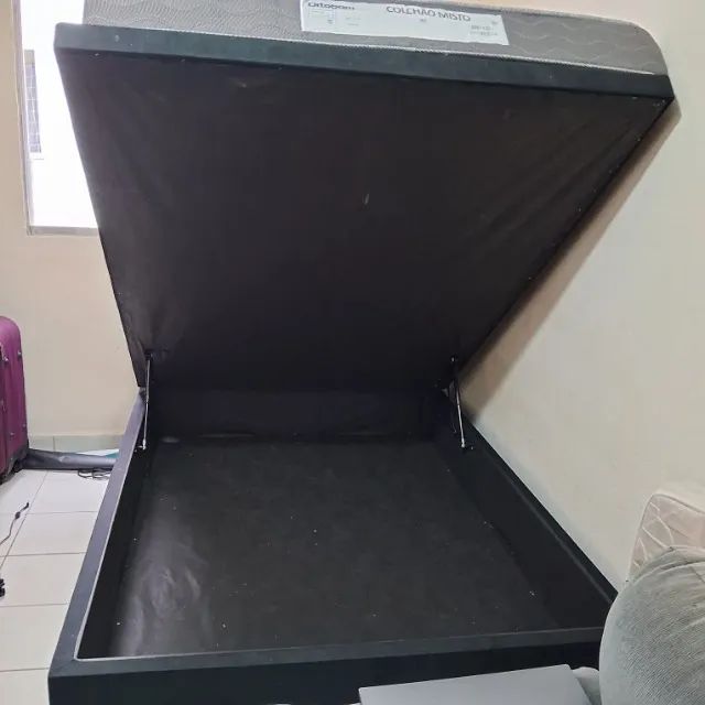 Cama box baú casal +colchão  - Foto 2