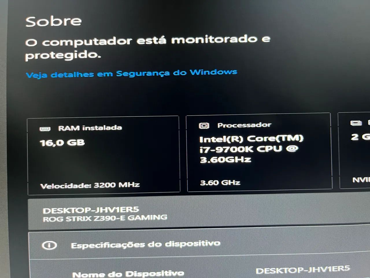 Z390 + i7 9700K 
