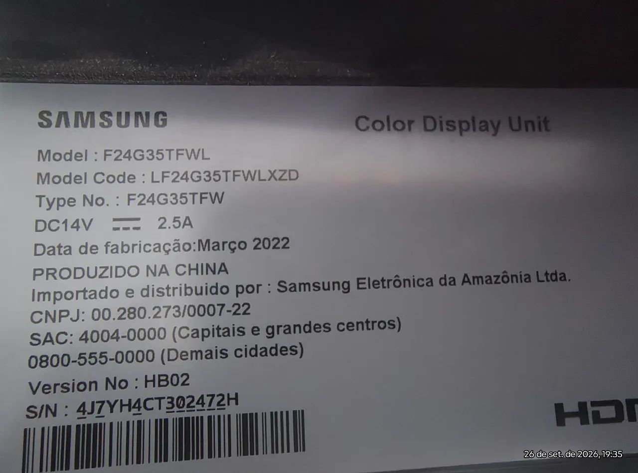 monitor SAMSUNG 24" F24G35TFWL