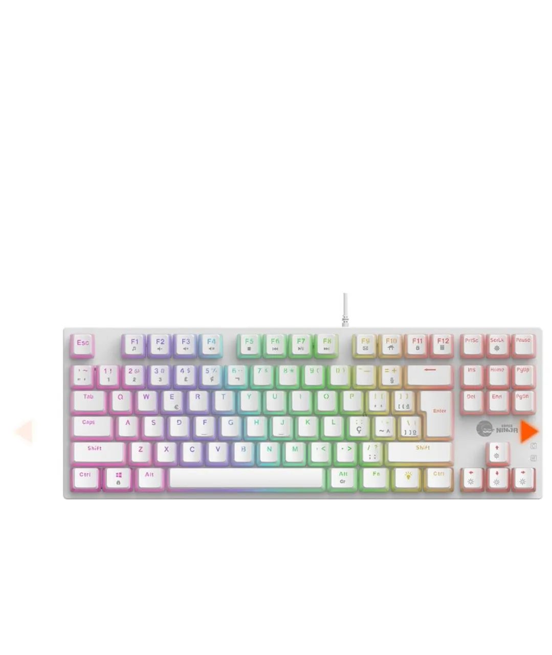 Teclado Mecânico Gamer Ninja Leap Pudim - LED Rainbow - ABNT2 (Com
