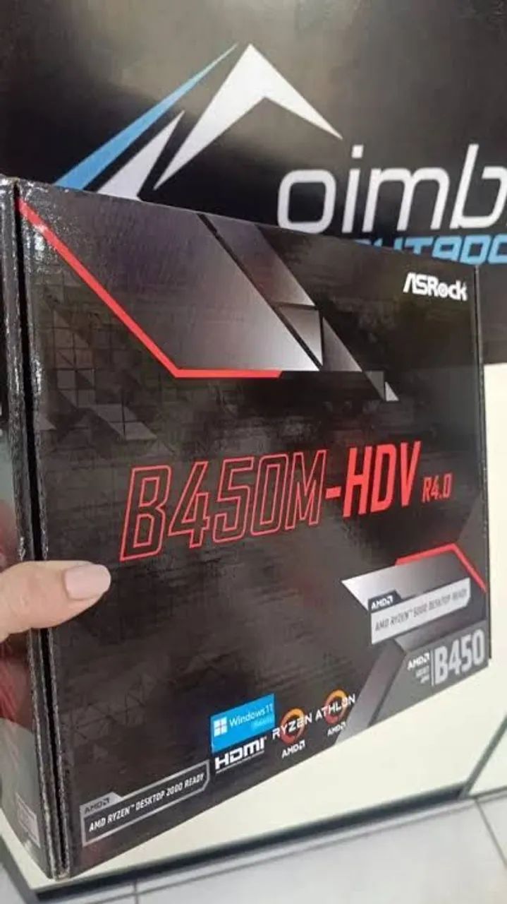 Placa-Mãe ASRock B450M-HDV R4.0 | Socket AM4 | 1 Ano de Uso ? Funcionando Perfeitamente - Foto 2