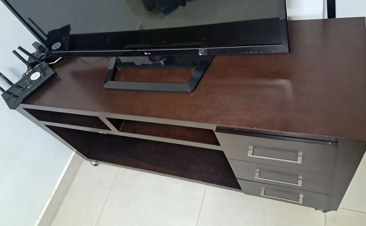 Rack TV Madeira Maciça - Foto 3