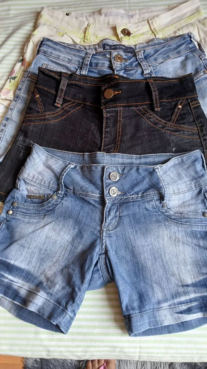 LOTE DE SHORTS T/ 36  COM 4