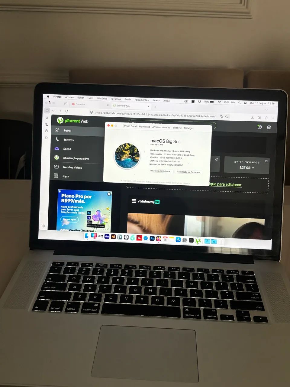 MACBOOK PRO i7 16GB 256GB ACEITO IPHONE COMO TROCA  - Foto 4