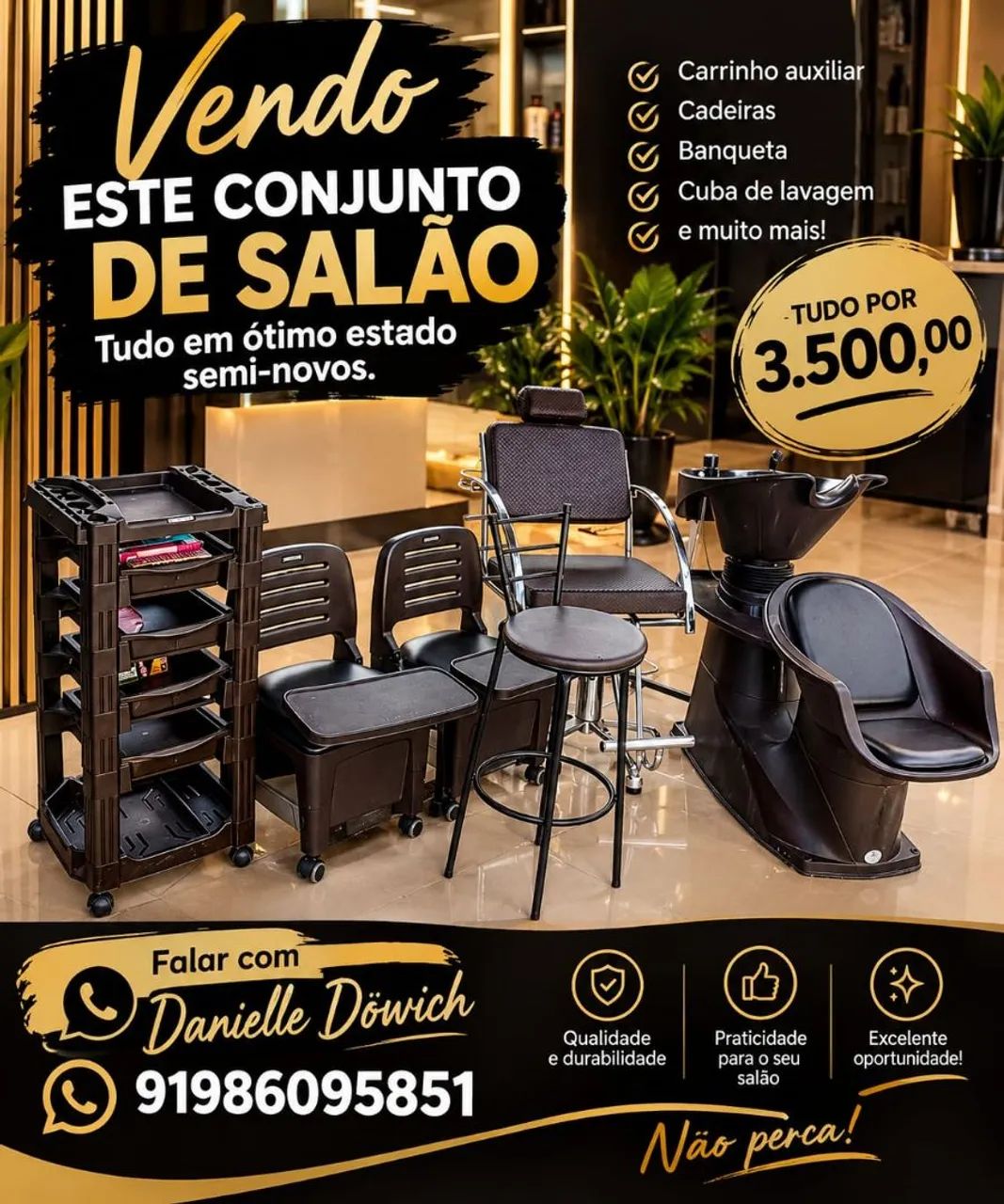 Salão de beleza vende-se