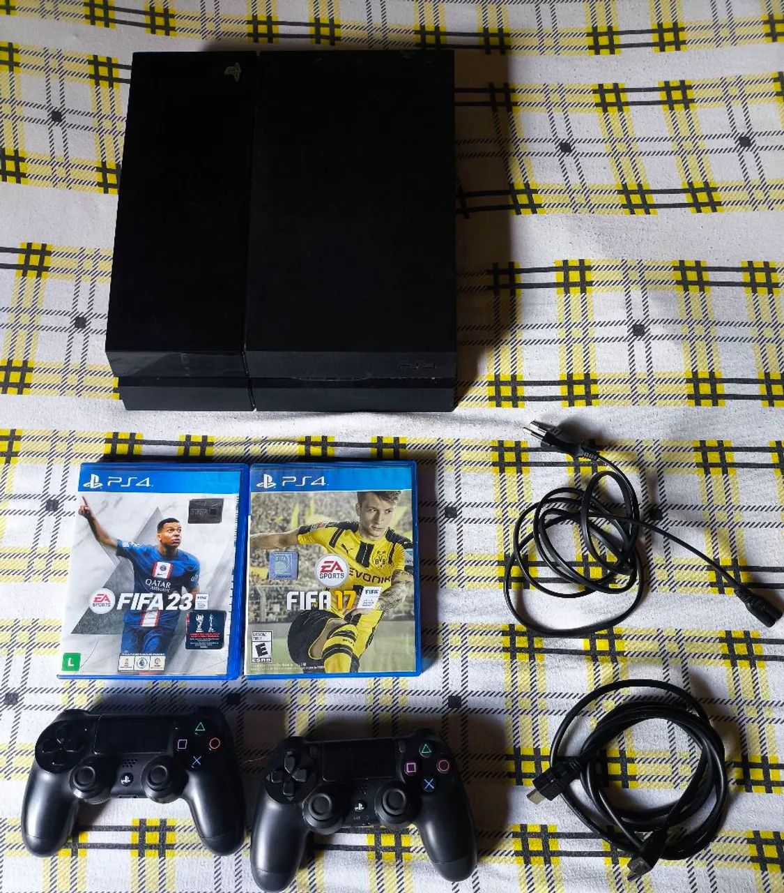 Ps4 + 6 Jogos + 2 Controles (Descrição)<br>
