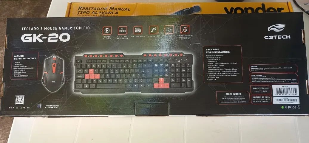 Teclado e Mouse Gamer Com Fio 