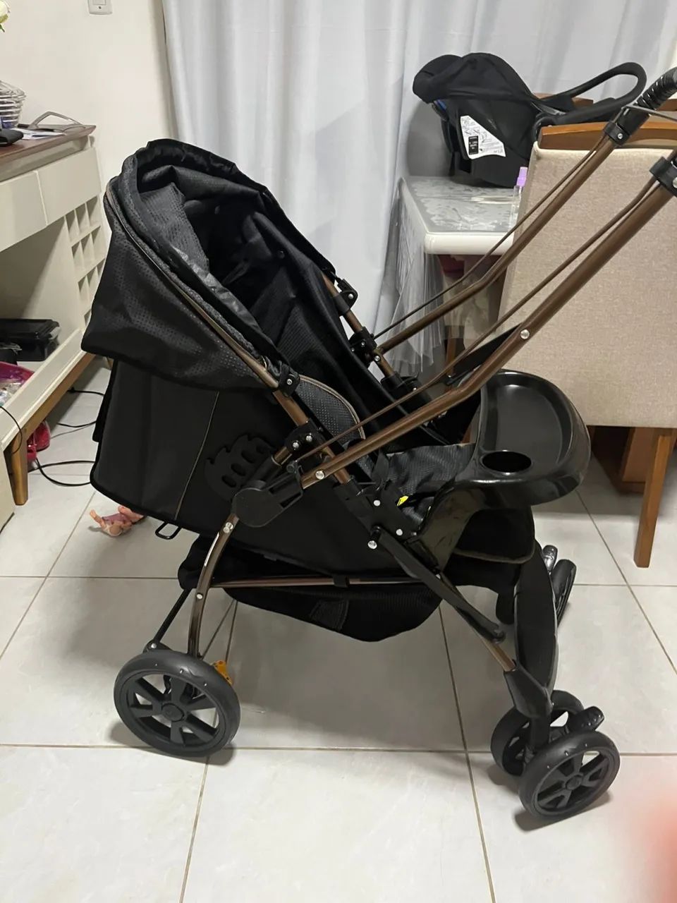 Kit Carrinho de bebê + bebê comforto galzerano - Foto 2