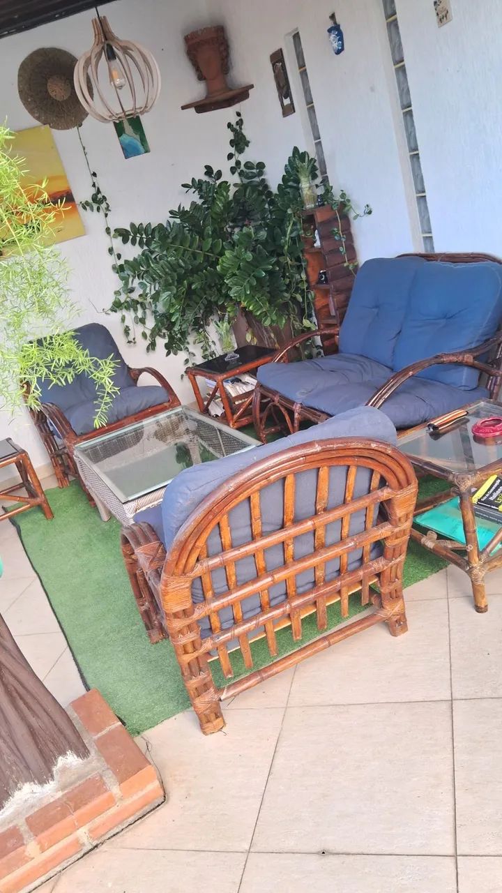 Conjunto sofá e 2 poltronas bamboo  - Foto 5