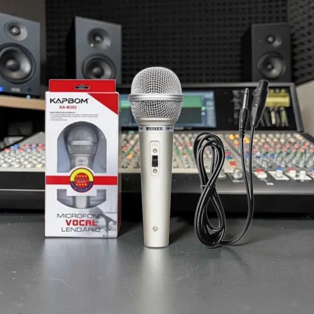 Microfone Dinâmico com Fio