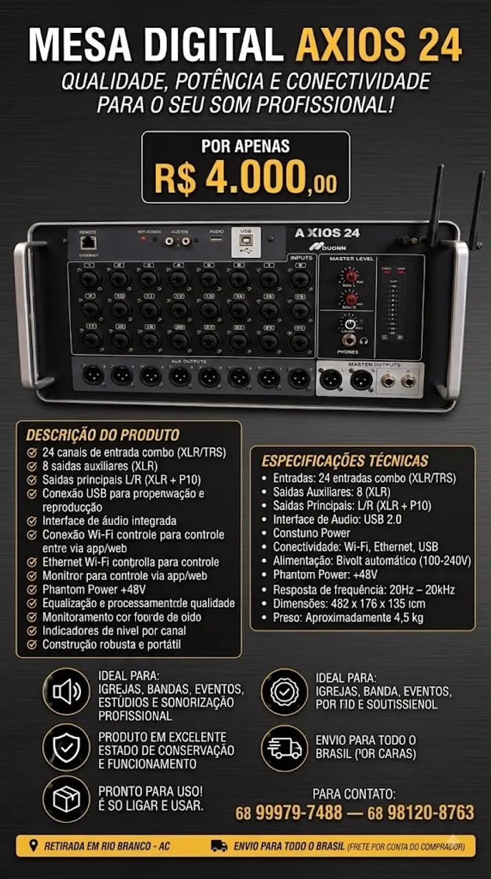 MESA DE SOM DIGITAL AXIOS 24 